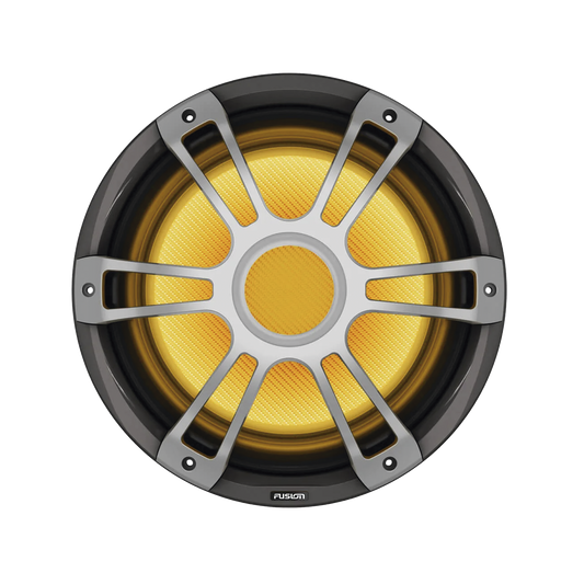 Subwofer marino Signature Series 3i | con iluminación LED CRGBW y rejilla deportiva color gris de 12"