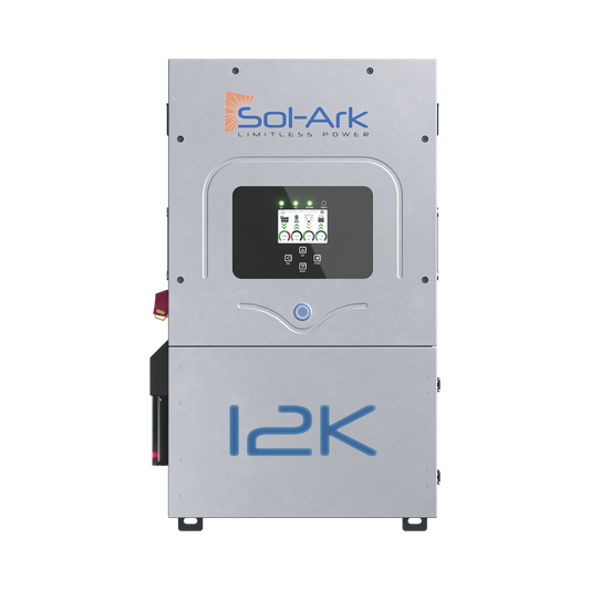 Inversor Hibrido SOL-ARK, 12 Kw, 220 Vcc, Fase Dividida, WIFI incluido, IP65, Entrada de Baterías a 48 Vcc