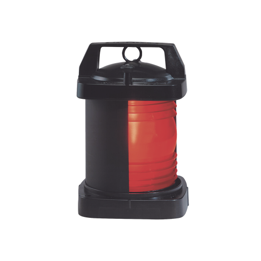 Luz de navegación con lente en color rojo con arco de visibilidad: 112-1/2°