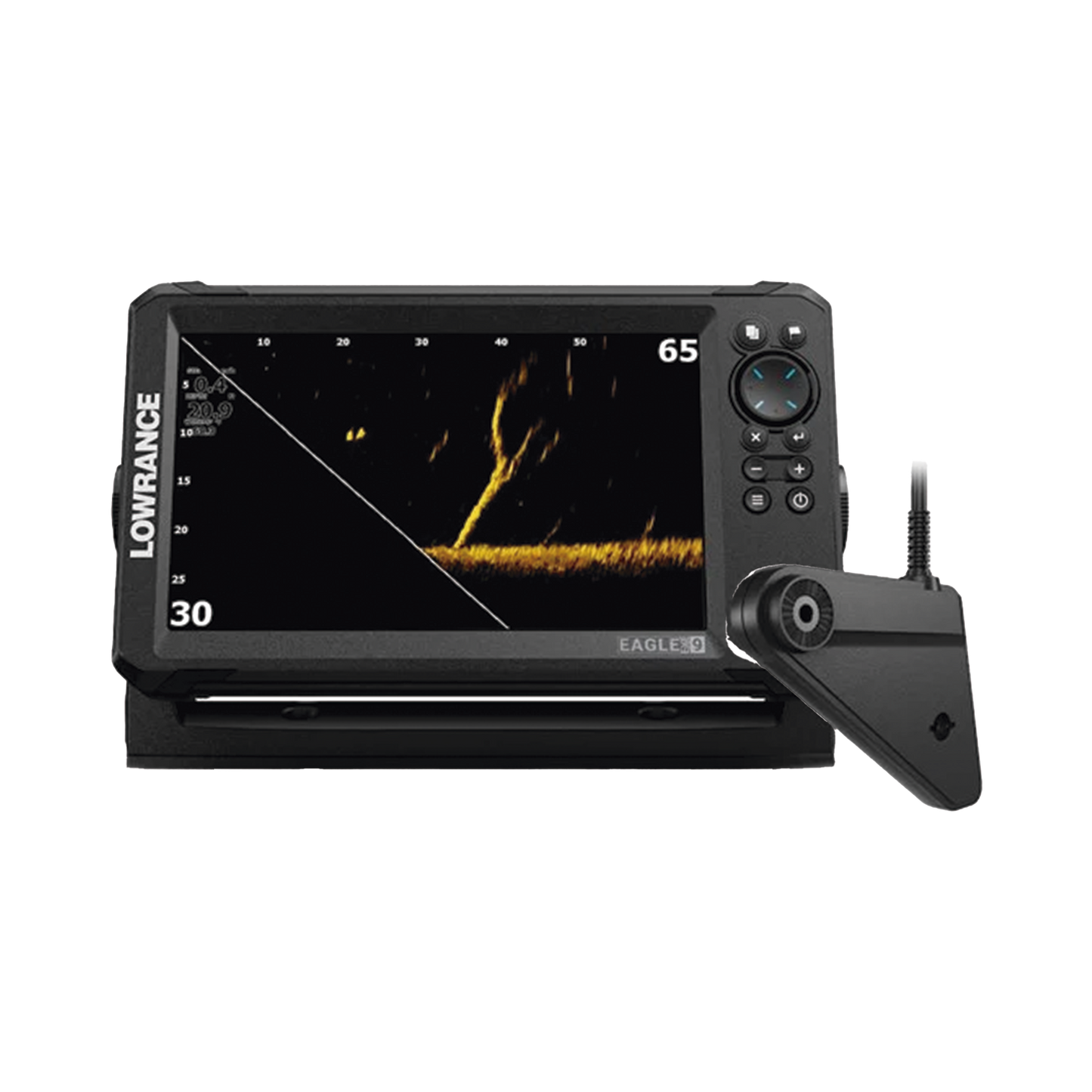 Eagle eye 9 ecosonda en pantalla horizontal IPS de 9 pulgadas, incluye transductor ojo de águila