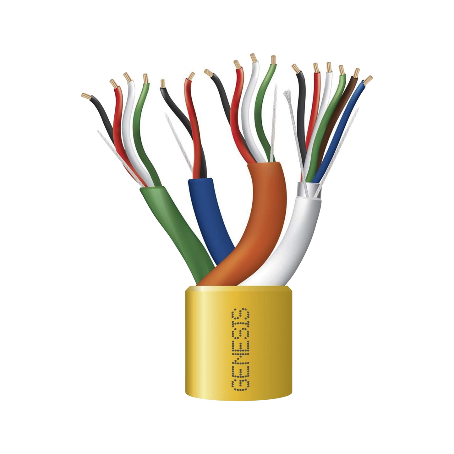 Carrete de Cable de 305 Metros / Color Amarillo / Compuesto por 6 x 22 AWG blindado, 4 x 18 AWG, 4 x 22 AWG, y 2 x 22 AWG / Para Aplicaciones en Control de Acceso