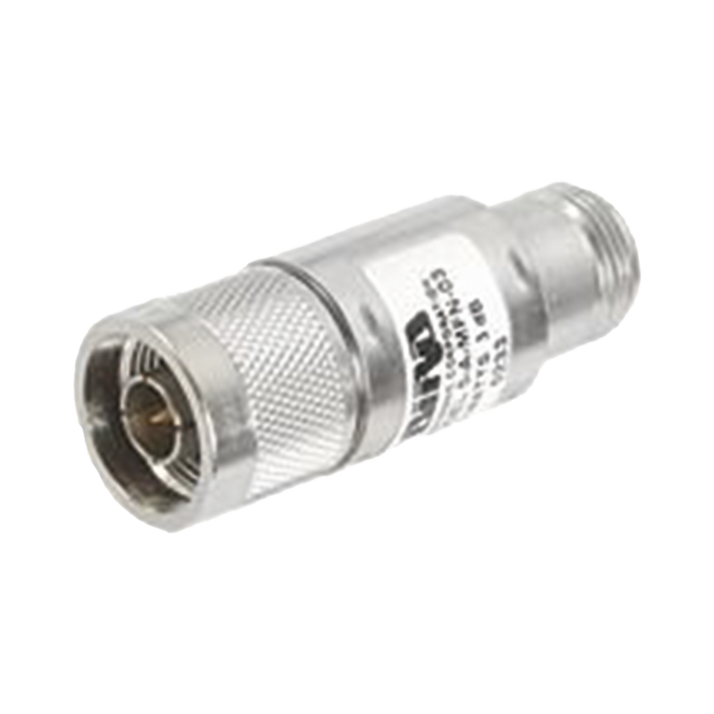 Atenuador en Línea de 1 dB, 2 Watt Máximo, DC-4 GHz, Conectores N Macho-Hembra.