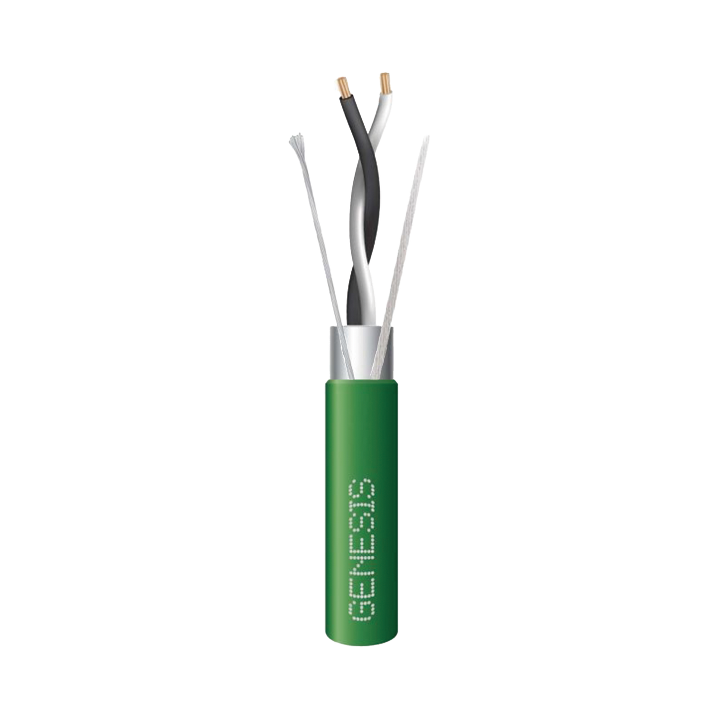 Bobina de 305 Metros / Cable 2 x 22 AWG / Color Verde / Blindado / Plenum / Trenzado para Aplicaciones de Transmisión de Datos a Alta Velocidad para Automatización, EIA-485, BACnet y otros Sistemas de Comunicación