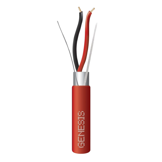 Carrete de Alambre 305 Metros / 2 x 16 AWG Blindado / PLENUM / Para Alarmas de Incendio