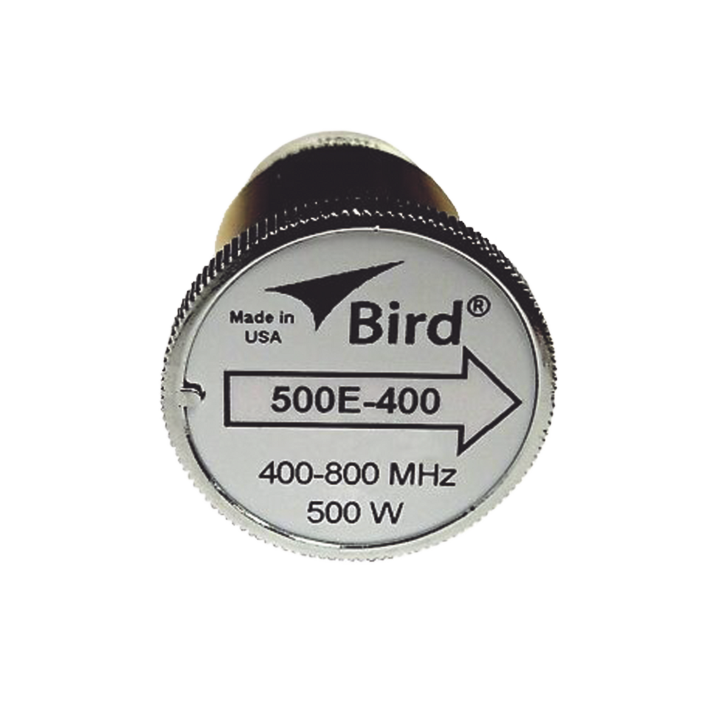Elemento de 500 Watt en Línea 7/8" para Wattmetro BIRD 43 en Rango de Frecuencia de 400 a 800 MHz.