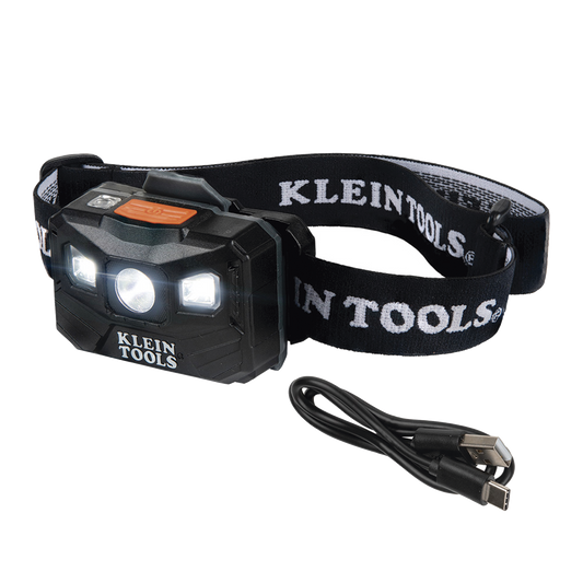 Lámpara Luz LED Frontal Recargable de 400 Lúmenes, Apagado Automático, con Correa de Tela, Adaptable y Ajustable a Gorros, Cascos, Cachuchas o directo a Frente Humana (Tipo Minero)