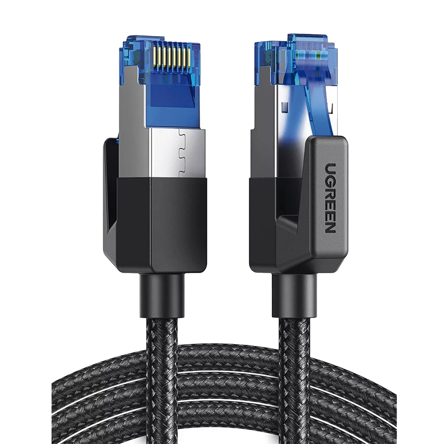 Cable Ethernet Cat8 CLASSâ? F/FTP Redondo con Malla de Nylon 5 Metros