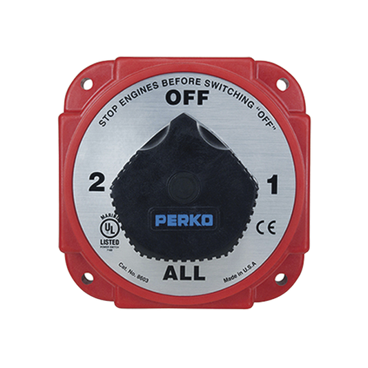 Switch Selector de Batería y Alternador de Servicio Pesado, para Sistemas Eléctricos Marinos