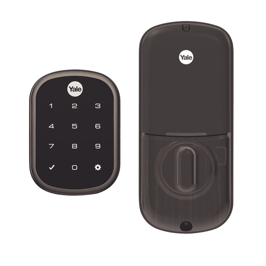 Cerradura ASSURE YRD256/ Color Bronce/ Teclado /Apertura por Smartphone Opcional/Para puertas Izq o Derecha de 35 a 57 mm de espesor