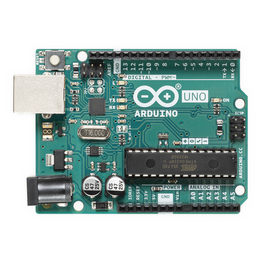 Arduino UNO REV3 / Una gran herramienta para iniciar en el mundo de la electrónica y la programación, Chip reemplazable, Adaptador para batería 9v