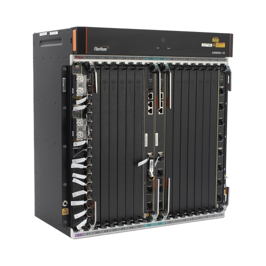 OLT Carrier Class Modular GPON, 14 Ranuras de Servicio, Incluye 1 Tarjeta de Servicio, Doble fuente -48Vcc, 11 UR, Gestión por UNM2000, CLI, Incluye Instalación de software UNM2000, (Interoperabilidad con ONU´s de Terceros sin Costo)