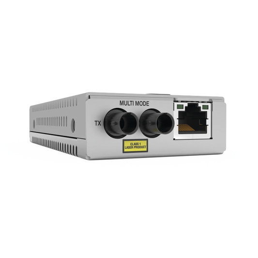 Convertidor de medios Fast Ethernet a fibra óptica, conector ST, monomodo (SMF), versión TAA (Trade Agreement Act)