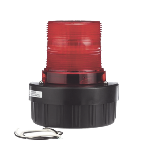 Combinación de intermitente señal audible/visual, Listado por UL y cUL a 24 VCD color Rojo, hasta 95 dB a 1m