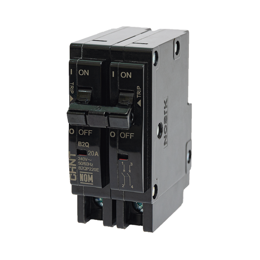Interruptor Termomagnético Enchufable, Serie: B2Q, 2P, 60A, 240V (SKU:1002286)