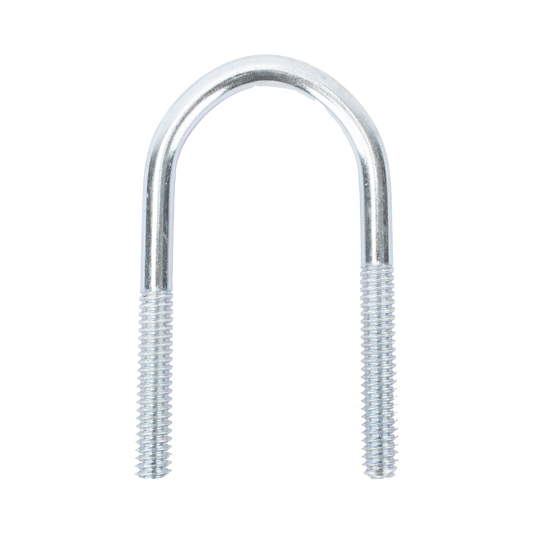 Abrazadera tipo U de 2 ", con acabado Electro Zinc, no incluye tuercas y arandelas