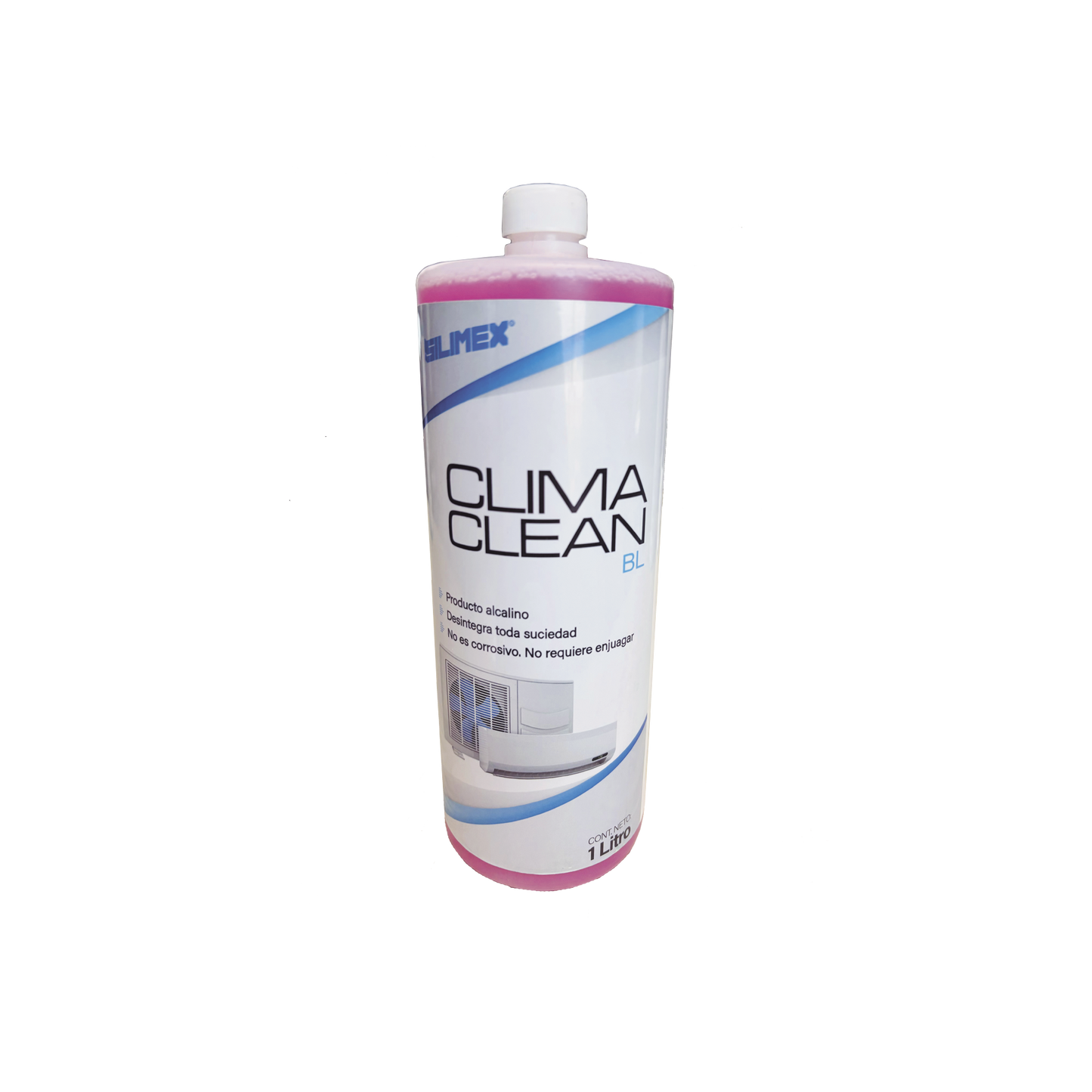 CLIMA CLEAN BL Limpiador a base ácida que garantiza una limpieza profunda y profesional en derpentines de minisplits, mejorando su eficiencia y prolongando su vida útil