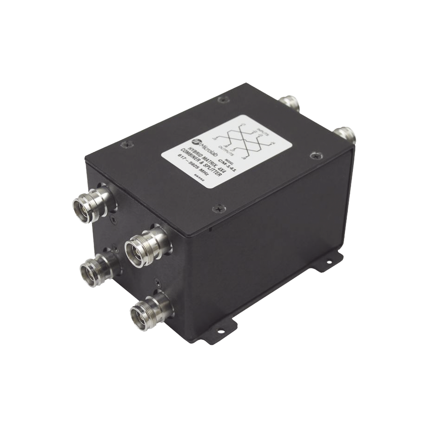 Combinador Hibrido 4x4 617-5925 MHz 100W -161dBc 4.3-10 IP67