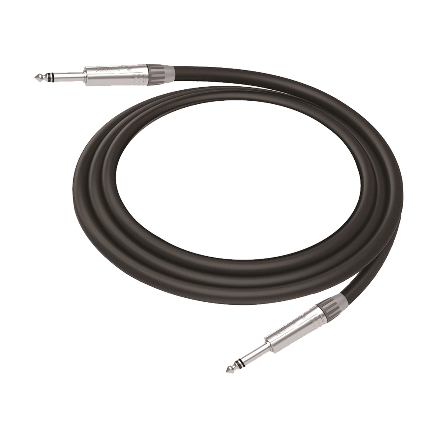 Cable de Audio | Plug 1/4 in a Plug 1/4 in Stereo | Carcasa Cromada | Conectores Seetronic | Longitud 3m