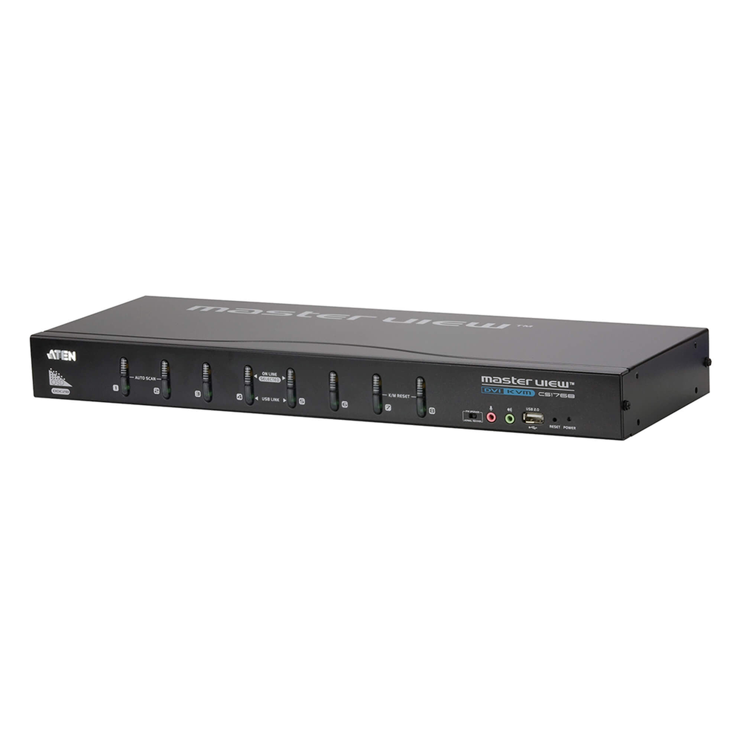 Switch KVM | 8 Puertos | DVI/VGA | Conexión en Cascada | Control de hasta 512 computadoras | USB 2.0 | Soporte Modo Difusión | Función Multipantalla