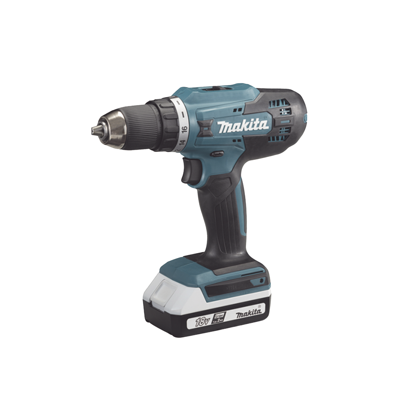 Taladro Inalámbrico SIN CARBONES, Broquero de 1/2", 1,700 RPM, 18Vâ??, Torque: 40 N.m C/2 Bat. (1.5Ah) y Cargador.