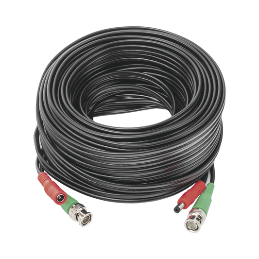 Cable coaxial ( BNC RG59 ) + Alimentación / SIAMÉS / 20 Metros / Aleación Cobre + Aluminio CCA / Para Cámaras 4K / Uso interior y exterior