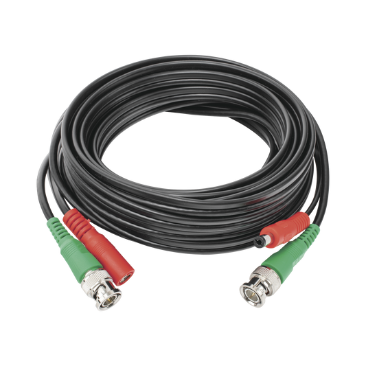 Cable coaxial ( BNC RG59 ) + Alimentación / SIAMÉS / 5 Metros / 100 % COBRE / Para Cámaras 4K / Uso interior y exterior