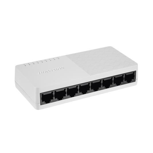 Switch No Administrable de Escritorio de 8 Puertos / Fast Ethernet 10 / 100 Mbps / Diseño Compacto y Estetico