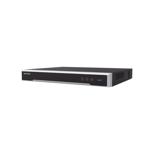 NVR 8 Megapixel (4K) (Compatible con Cámaras ACUSENSE) / 16 canales IP / 16 Puertos PoE+ / 2 Bahías de Disco Duro / Salida de Vídeo en 4K / 300 Metros PoE Modo Extendido