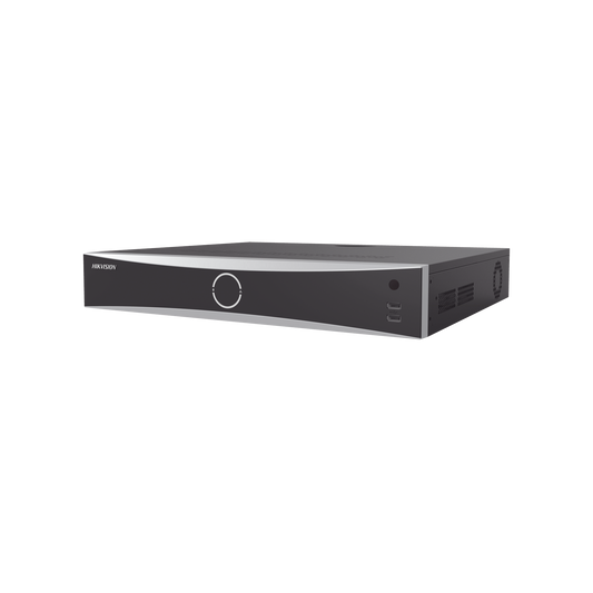 NVR 32 Megapíxel (8K) / 16 Canales IP / 16 Puertos PoE+ / ACUSENSE / ANPR / Conteo de Personas / Reconocimiento Facial / 4 Bahías de Disco Duro / Soporta POS / Alarmas I/O