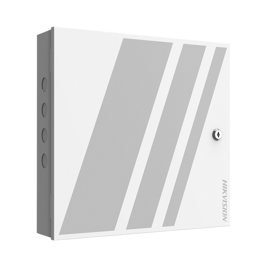 Controlador de Acceso 1 Puerta Administrable en la Nube con Hik-Connect Teams / Interfaz Web / 2 Lectores de Huella o Tarjeta / 100,000 Tarjetas / 10,000 Huellas / Incluye Gabinete y Fuente de Alimentación 12v 4A / Soporta Batería de Respald