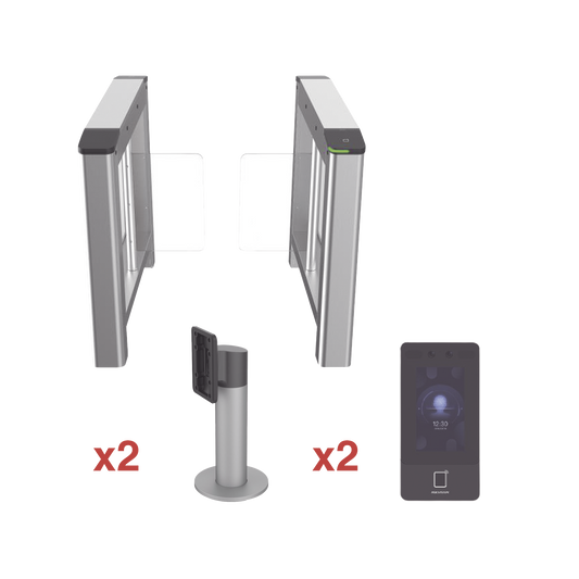 Kit de Torniquete con Terminales Faciales incluidas / Montajes Incluidos / Izquierdo y Derecho / Carril de 90 cms / 3,000,000 MCBF / 4 Pares de IR