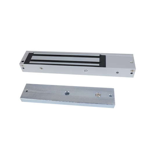 Chapa Magnética de 600 Lbs (272 Kg) / Montaje en Puerta Normal / Certificado CE / Uso en Interior / Magnetismo Anti-residual