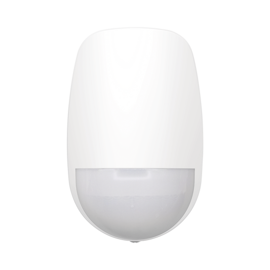 Detector PIR Cableado Interior de Doble Tecnología PIR y Microondas / Inmunidad a Mascotas 30 Kg / Detección de 12 mts / Ángulo de 85.9° de Cobertura