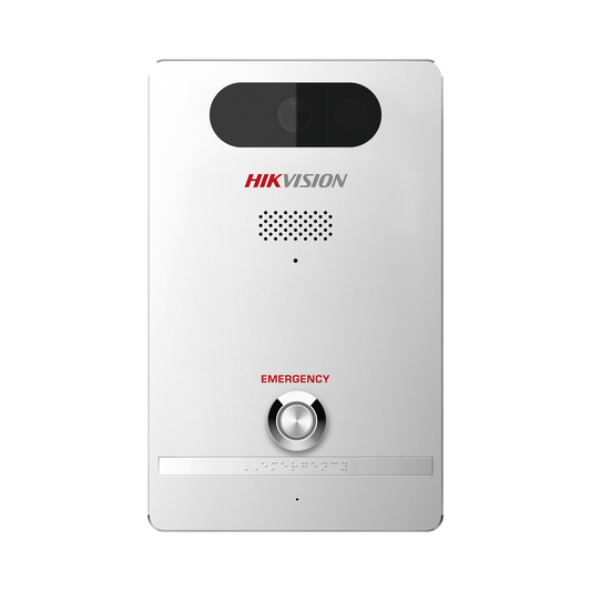 Estación de Alarma de Pánico / Cámara de 4 Megapixel / Micrófono Integrado / Exterior IP65 / Protección IK10 / PoE / 10 mts IR / Entradas y Salidas de Alarma