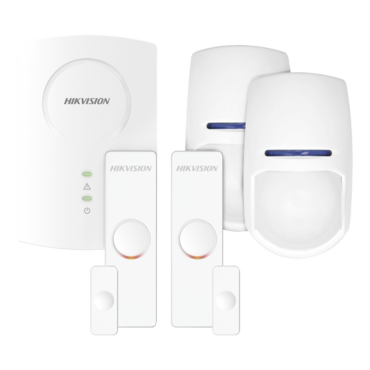 KIT Sensores Inalámbricos AX HUB / 1 Expansor de 8 Zonas Inalámbricas / 2 Contactos Magnéticos / 2 Sensores PIR para Interior / Compatible con panel AX HUB y Híbrido DS-PHA64-W4P2