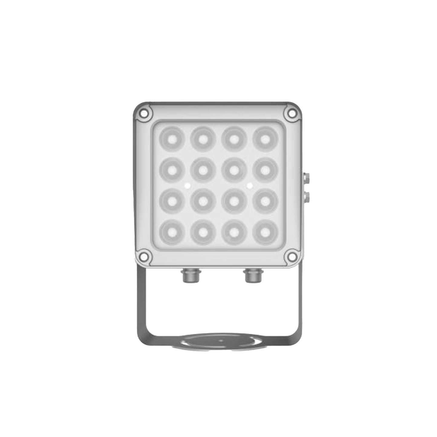 Lampara IR de Luz Continua / 16 Lámparas LED / Distancia Efectiva 16 a 25 metros / Cobertura 40° / Exterior IP66