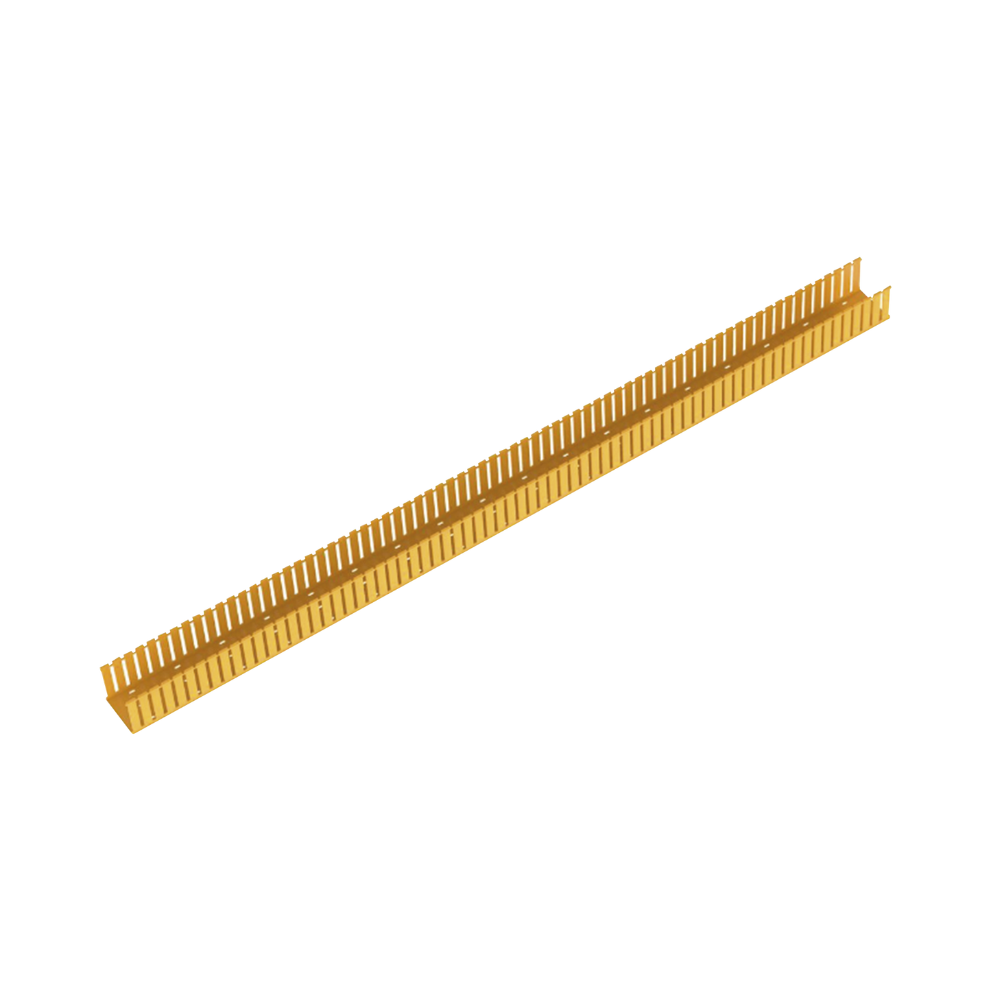 Canaleta Ranurada de PVC sin Tapa, Fiber-Duct™, 4 in de Ancho, 4 in de Alto y 1828.8 mm de Largo, Color Amarillo