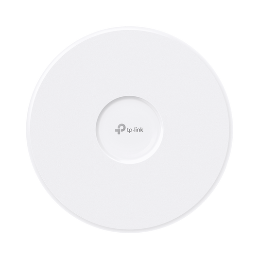 Punto de Acceso Omada / Wi-Fi 7 BE9300 MU-MIMO 2x2 / 1 Puerto 10 Gbps / Mesh Omada / Operaciones Multiencale (MLO) / Configuración por Controlador o Stand-Alone / Para Montaje en Techo/pared / Alimentación PoE+