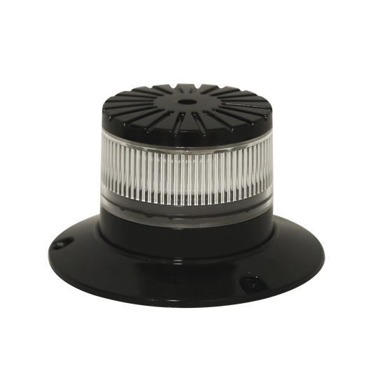 Baliza LED compacta discreta, domo claro, color Ambar