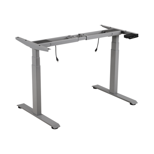 Base de Escritorio Motorizado Profesional / Altura Ajustable 60-125cm / Estructura Estable / Funcionamiento Suave / 3 Preset de Posiciones / Color Gris / Soporta hasta 100Kg de carga