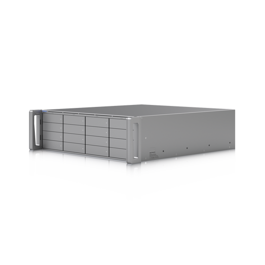 ENVR UniFi Enterprise con Soporte para hasta 210 Cámaras HD, 140 Cámaras 2K o 70 Cámaras 4K, con UniFi Protect & Access, 1 Puerto RJ45 10G, 2 Puertos SFP+ 10G y 16 Bahías para Discos Duros