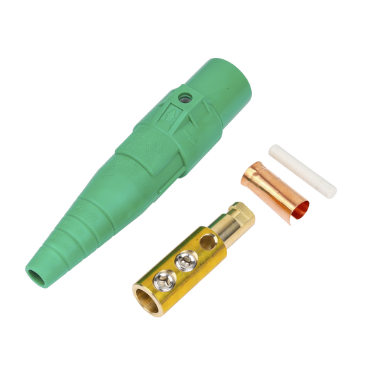 Conector camlock | 400 AMPERES | MACHO | color verde