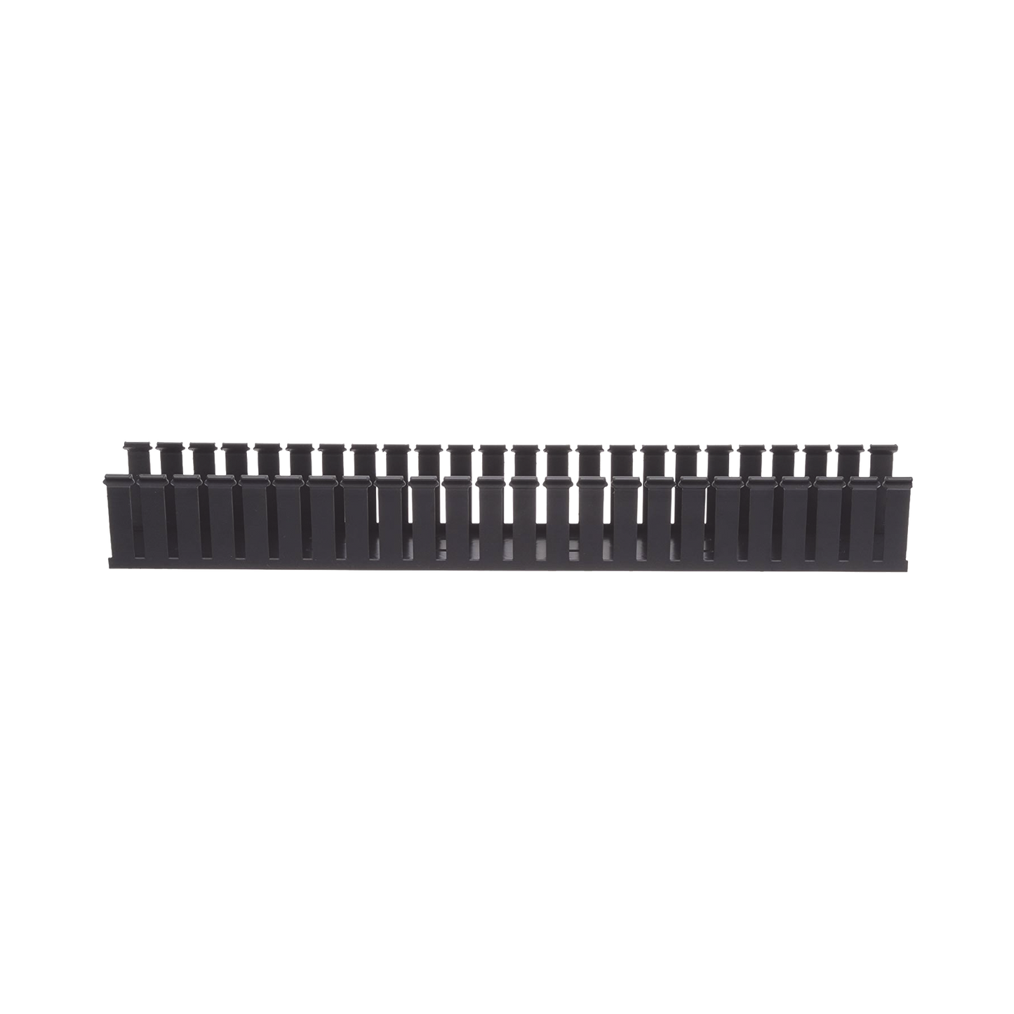 Canaleta Ranurada de PVC sin Tapa, Tipo G, 32 mm de Ancho, 53.8 mm de Alto y 1828.8 mm de Largo, Color Negro