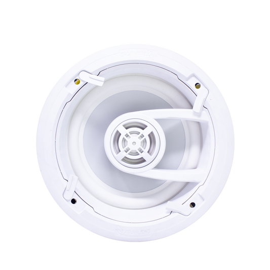 Ghost series, altavoz de 3 vías de plafón 9in, diseño trugrip sin herramientas, woofer de polipropileno blanco, 150w 8ohms