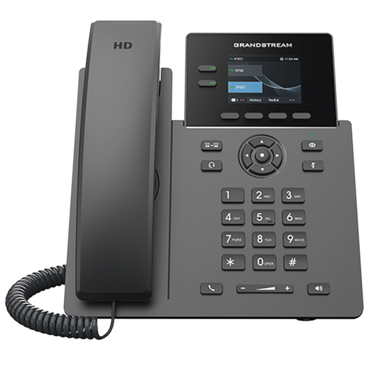 TELÉFONO IP POE GRADO OPERADOR DE 2 LÍNEAS / PANTALLA LCD TFT 2.4 PULGADAS COLOR / 8 BOTONES VIRTUALES MULTIUSO / SEGURIDAD CARRIER-GRADE / COMPATIBLE CON GDMS / AUDIO HD / CONFERENCIAS DE AUDIO 5 VÍAS