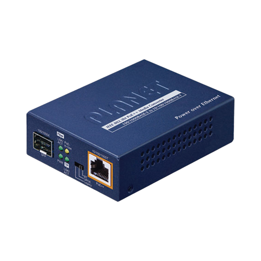 Convertidor de medios PoE++ 100/1000BASE-X SFP a 10/100/1000BASE-T 802.3bt (95 vatios)