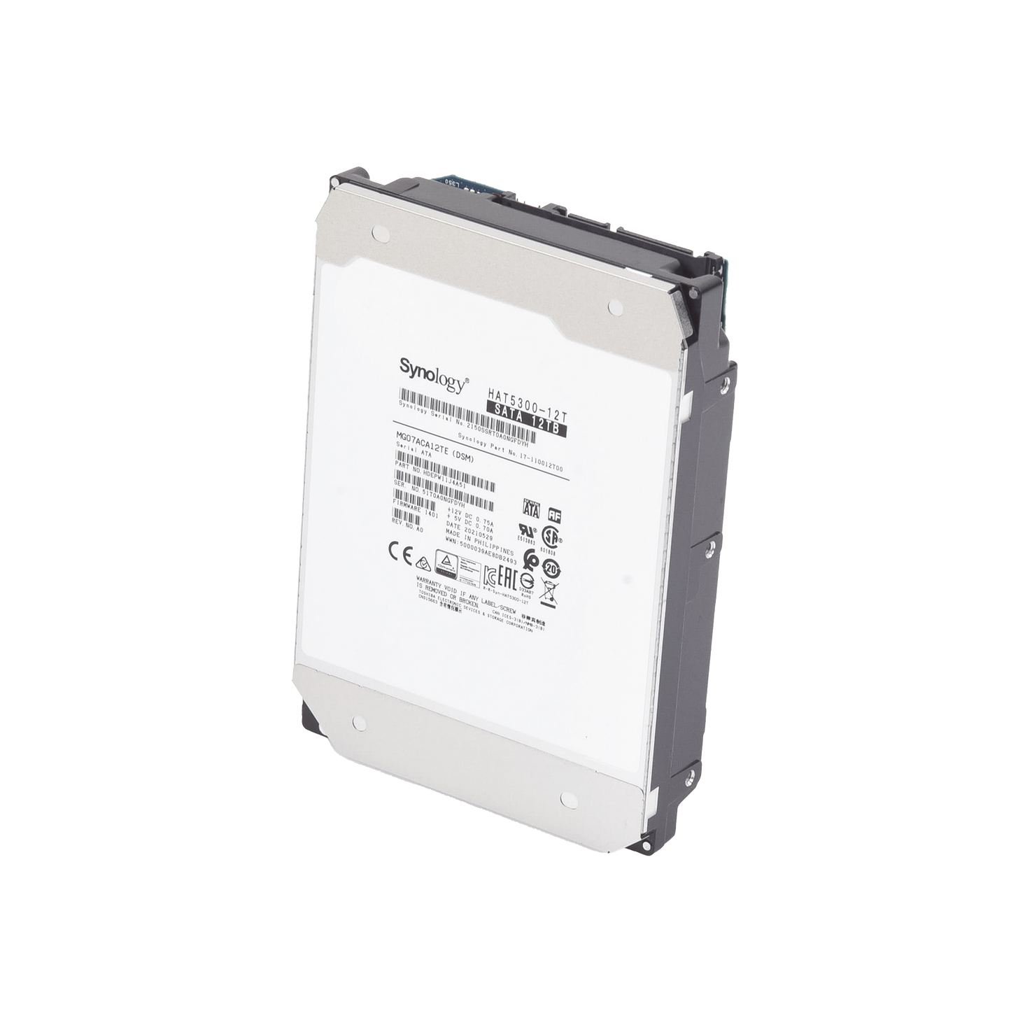 Disco Duro SATA de 3,5" Serie Enterprise | Capacidad de 12TB | Velocidad de Rotación 7200 rpm | Interfaz SATA 6.0 Gb/s | Caché de 512MB | MTBF de 2.5 Millones de Horas | Carga de Trabajo de 550 TB al Año | Garantía de 3 A&