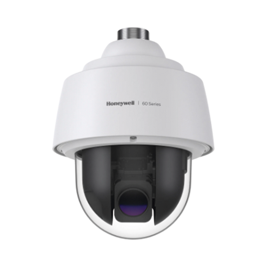 PTZ IP 2 Megapixel / 25X Zoom / 150 mts IR / Ultra Baja Iluminación / H.265 / IA (Filtro de Humanos y Vehiculos) / Merodeo / PoE+ / Exterior IP67 / IK10 / ONVIF / NDAA / Serie 35 / Honeywell Security