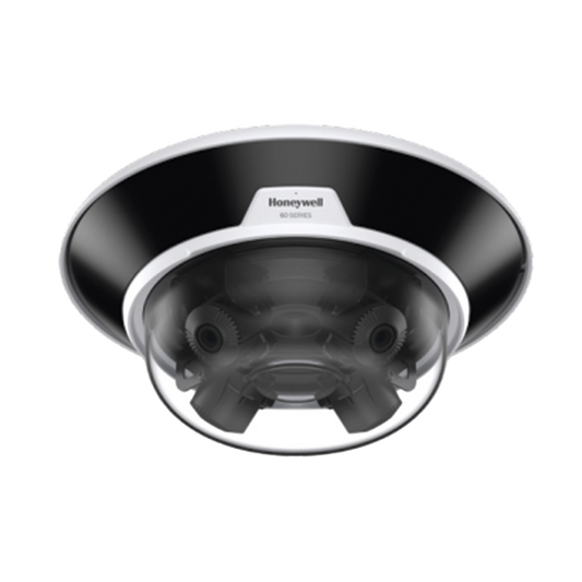 Multisensor IP 20 MP (4 Lentes de 5 MP) / Lentes Motorizados 3.7 a 7.7 mm / Exterior / IP66 / 30 mts IR / H.265 / IK10 / NDAA / ONVIF / Detección Sabotaje / Movimiento / Audio / PoE+ / Alarmas y Audio I/O / Serie 60 / Honeywell Security