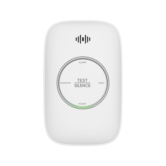 (HikFire) Detector de Gas Natural Metano (CH4) / Alarma Temprana / Salida para cierre de Válvula y/o activación de Ventilador / Protección IP30 / Alarma de 70dB a 115dB a 1 metro de distancia